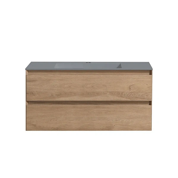 Тумба под раковину Vincea Luka 1000 подвесная, 2 выкатных ящика soft-close, N.Oak