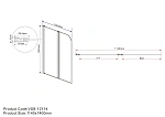 Душевая шторка на ванну Vincea VSB-12114CH-L, 1140*1400, хром, стекло шиншилла, левая