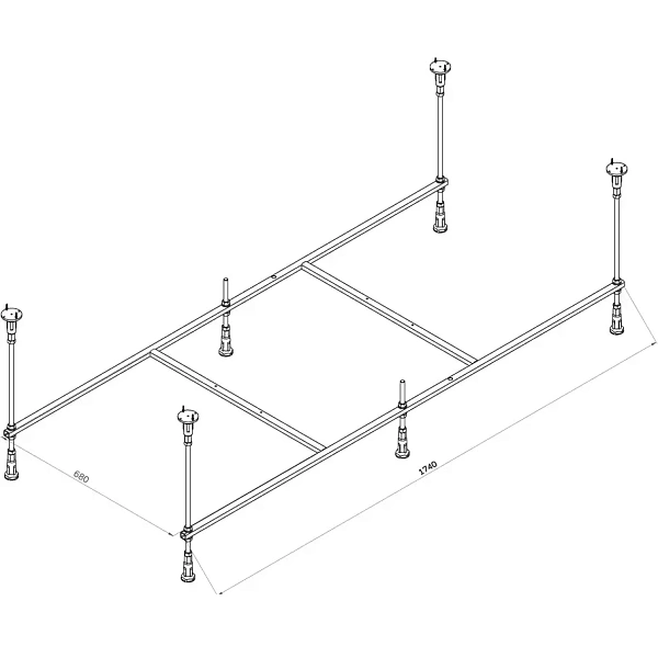 Каркас для ванны AM.PM X-Joy W94A-180-080W-R, 180х80 см