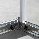 Душевой уголок Vincea Slim-U VSS-2SU900CLB, 900*900, м.черный, стекло прозрачное