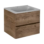 Тумба под раковину Vincea Vico 600 подвесная, 2 выкатных ящика soft close, V.Oak