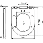 Сиденье для унитаза-компакта с микролифтом, быстросъемное AM.PM Inspire C507854WH