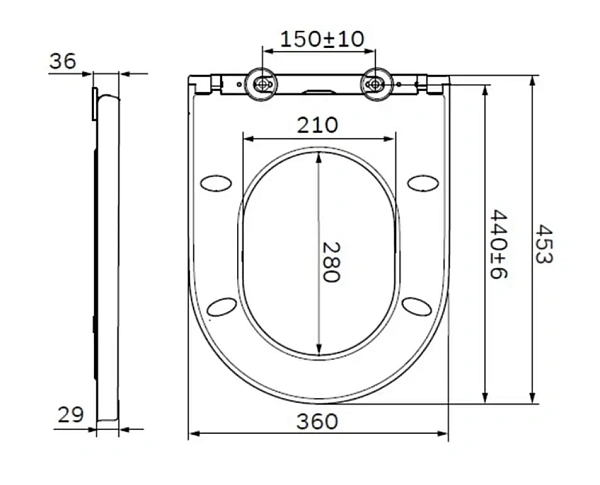 Сиденье для унитаза-компакта с микролифтом, быстросъемное AM.PM Inspire C507854WH