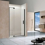 Душевая дверь Vincea Extra VDP-1E9010CLB, 900/1000, черный, стекло прозрачное