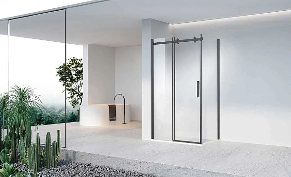 Душевой уголок Vincea Como-N VSR-4CN1012CLB, 1200*1000, черный, стекло прозрачное