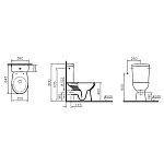 Унитаз-компакт VITRA S10 9822B003-7204 безободковый