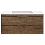 Тумба под раковину Vincea Chiara 2D 1000 подвесная, 2 выкатных ящика soft-close, T.Oak