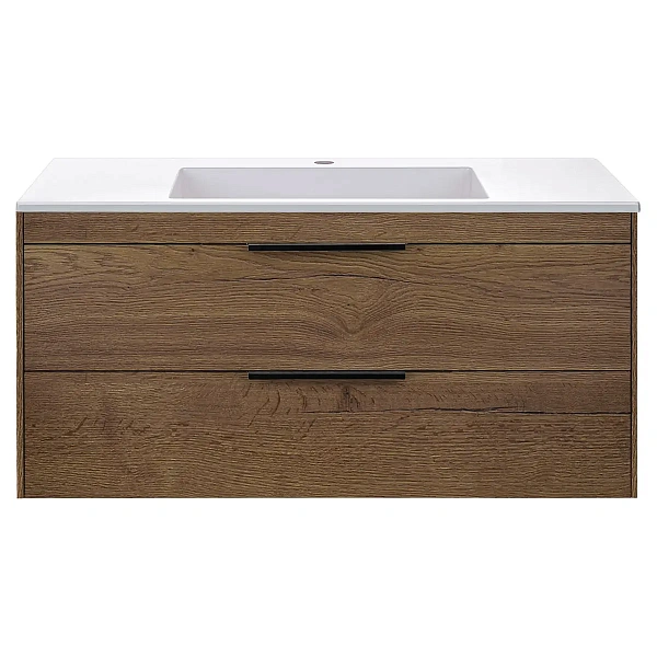 Тумба под раковину Vincea Chiara 2D 1000 подвесная, 2 выкатных ящика soft-close, T.Oak