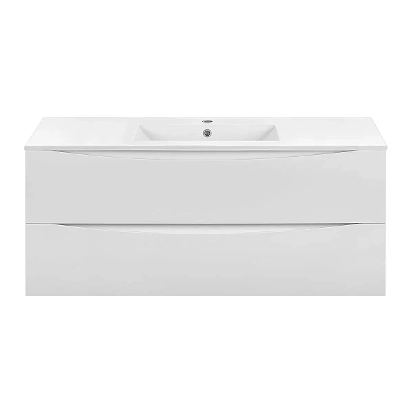 Тумба под керамическую раковину Mia 1200 подвесная, 2 выкатных ящика soft close, G.White