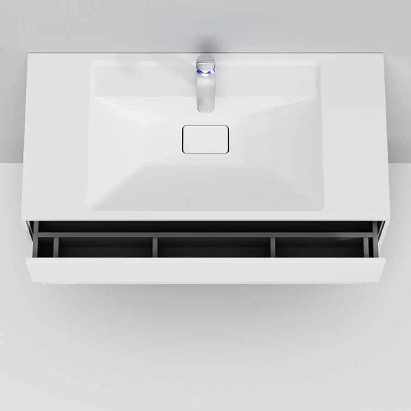 M50AFHX1003WM Inspire V2.0, База под раковину, подвесная, 100 см, 3 ящика, push-to-open, белый матов