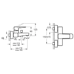 Смеситель для ванны VITRA Root Square A4273726EXP