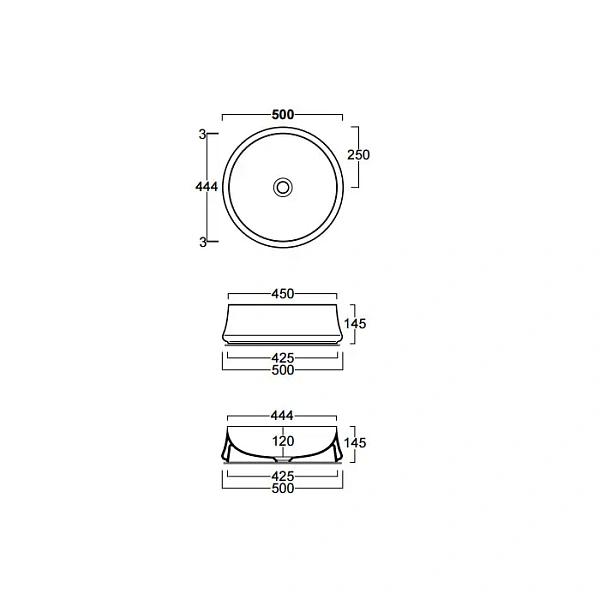 Накладная раковина Simas Sharp SH01bi*0 50 см