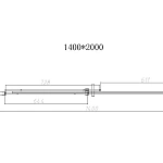 Душевая дверь Vincea Dice VDS-4D140CLB, 1400, черный, стекло прозрачное