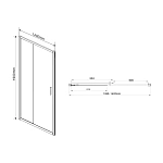 Душевая дверь Vincea Garda VDS-1G140CLB, 1400, черный, стекло прозрачное
