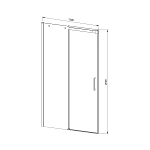 Душевая дверь Vincea Dice VDS-4D130CL, 1300, хром, стекло прозрачное