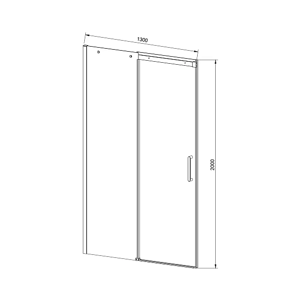 Душевая дверь Vincea Dice VDS-4D130CL, 1300, хром, стекло прозрачное