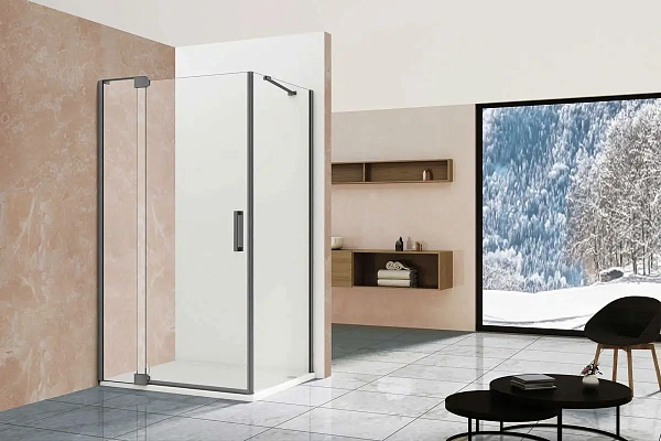 Душевой уголок Vincea Extra VSR-1E809090CLGM 800/900*900, вороненая сталь, стекло прозрачное