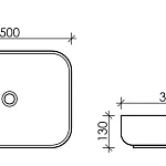 Накладная раковина Ceramica Nova Element CN6011, 50 см