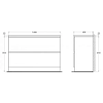 Тумба под раковину напольная BelBagno ALBANO-1200-2C-PIA-BL, 120 см