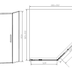 Душевой уголок Vincea Slim-N VSP-4SN100CL, 1000*1000, хром, стекло прозрачное