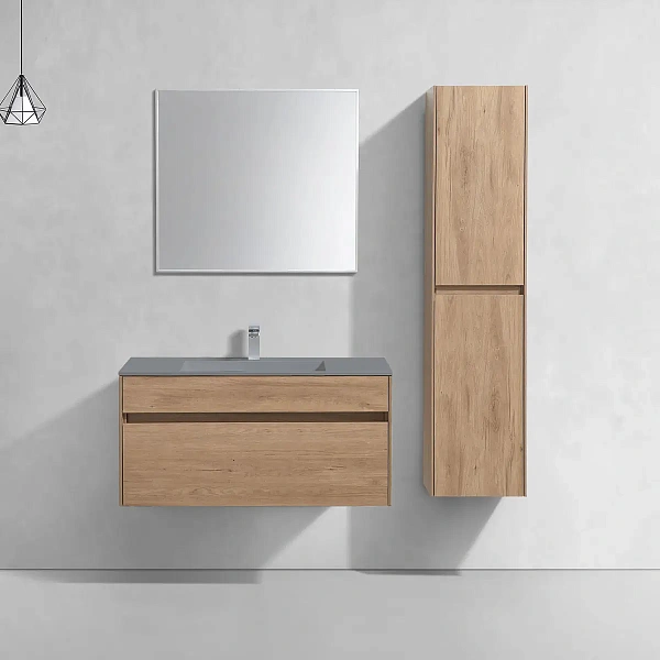 Тумба под раковину Vincea Chiara 1000 подвесная, 1 выкатной ящик soft-close, N.Oak