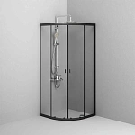 W88G-205-080BT64 X-Joy Twin Slide,  Душевое ограждение без  поддона, 80x80, профиль черный