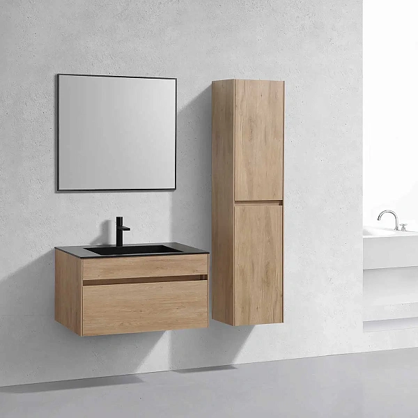 Тумба под раковину Vincea Chiara 800 подвесная, 1 выкатной ящик soft-close, N.Oak
