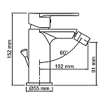 Смеситель для биде WasserKRAFT Mindel 8506