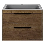 Тумба под раковину Vincea Chiara 2D 600 подвесная, 2 выкатных ящика soft-close, T.Oak