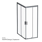 W90G-404-120280-BT Gem Twin Slide 120x80. Душевое ограждение,120x80, профиль черный мат., стекло про