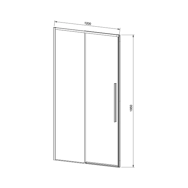 Душевая дверь Vincea Slim-N VDS-4SN120CGB, 1200, черный, стекло тонированное