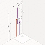 Встраиваемая душевая система для душа Kludi Bozz 386300576