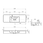 Раковина из искусственного камня Vincea VWB-6S312MW, 1200*400*150, подвесная, цвет белый матовый