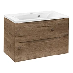 Тумба под раковину Vincea Mia 800 подвесная, 2 выкатных ящик soft close, V.Oak