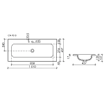 Мебельная раковина Ceramica Nova Element CN7013, 101 см