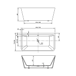 Акриловая ванна 170x80 Vincea VBT-425-1700