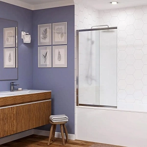 Стеклянная шторка для ванны WasserKRAFT Main 100х140 см 41S02-100L Matt glass