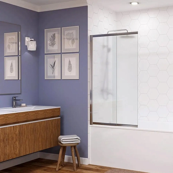 Стеклянная шторка для ванны WasserKRAFT Main 100х140 см 41S02-100L Matt glass