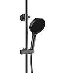 Душевая стойка Vincea Inspire VSFS-3I12TGM термостатическая с изливом, 30см верх.душ, вороненая сталь