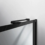 Душевая шторка на ванну Vincea VSB-41700CLB, 700*1400, черный, стекло прозрачное
