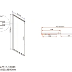 Душевой уголок Vincea Garda VSS-1G8011CLB, 1100*800, черный, стекло прозрачное