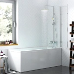 Стеклянная шторка для ванны Damixa Skyline 80х140 см, DX35WBS-D080-140MT