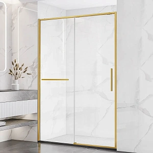 Душевая дверь Vincea Slim Soft VDS-1SS130CLG, 1300, брашированное золото, стекло прозрачное