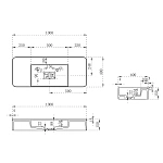 Раковина из искусственного камня Vincea VWB-6S380MW, 1000*400*150, подвесная, цвет белый матовый