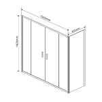 Душевой уголок Vincea Garda VSR-1G28019CL, 1900*800, хром, стекло прозрачное