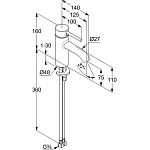 Смеситель для раковины Kludi Bozz 382723976