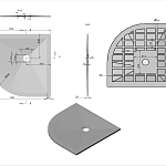 Поддон для душа из искусственного камня Vincea VST-4SQ9090A, 900*900*25, антрацит
