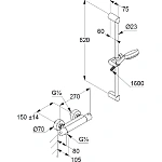Смеситель для душа с термостатом Kludi Logo Shower Duo 6857505-00