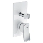 Встраиваемый смеситель для ванны и душа WasserKRAFT Aller 10641WHITE
