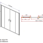 Душевая дверь Vincea Garda VDS-1G2170CH, 1700, хром, стекло шиншилла